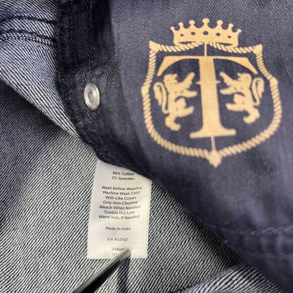 Talbots Heritage Slim Ankle Womens Patterned Skinny Jeans, Talbots Dark 482 - Picture 8 of 12